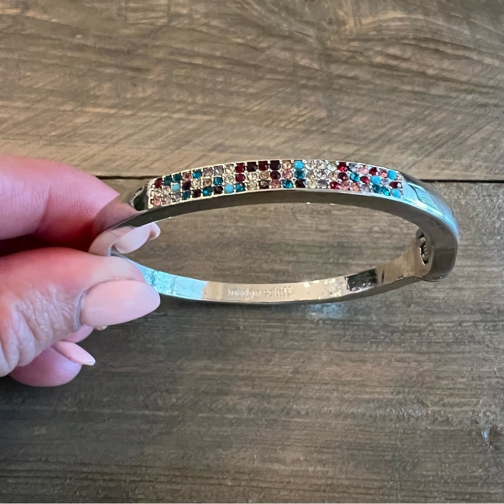 Marlyn Schiff Silver Colorful Band Brancelet NEW